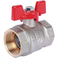Кран шаровой ROMMER 1 1/4 ВН/ВН, ручка бабочка, RBV-0003-0110232