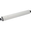*SCA-6010-000830 STOUT Элемент дымохода DN60/100 конечный участок 830мм дымохода для горизонт. прохода через стену с оголовком из пластика, SCA-6010-000830