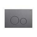 Панель смыва РЕХАУ NOVA ORB STEEL с круглыми клавишами с покрытием против отпечатков пальцев, нержавеющая сталь, брашированный графитовый, матовый, 19102621001