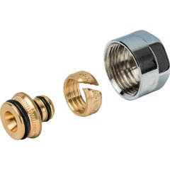 Соединение для труб LUXOR TP 99/C 16x2 мм (3/4 EK) из металлопластика, хром, 67861612C