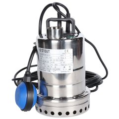 Насос дренажный STOUT с поплавком, кабель 10 м, 230V, Q=150 л/мин, H=8 м, SPD-0001-200250