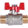 Кран шаровой ROMMER 1/2 НР/НР, ручка бабочка, RBV-0007-0410215