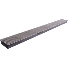 Внутрипольный конвектор STOUT SCN-1100 80х240х2400 (Решётка роликовая) правое подключение, SCN-1100-0824240