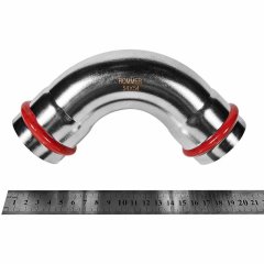 Угольник ROMMER 90° ВПр-ВПр, 54, из нержавеющей стали прессовой, RSS-1003-000054