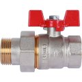 Кран шаровой ROMMER с американкой 1 ВН/НР, ручка бабочка, RBV-0005-0510225