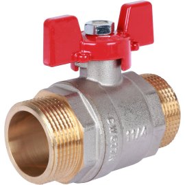 Кран шаровой ROMMER 1 1/4 НР/НР, ручка бабочка, RBV-0007-0410232
