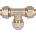 Тройник STOUT равнопроходный 32x32x32 для металлопластиковых труб винтовой, SFS-0009-000032