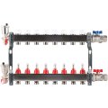 Коллектор из нержавеющей стали в сборе с расходомерами ROMMER 8 выходов, RMS-1210-000008