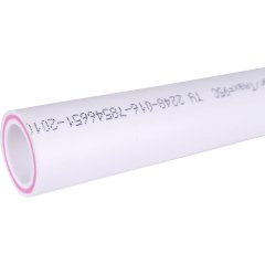 Труба полипропиленовая армированная Политэк d=25х3,5 (PN 20) (стекловолокно) (цвет белый), 9200025035