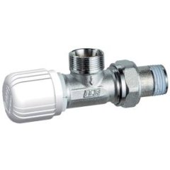 Угловой терморегулирующийся вентиль с горизонтальной буксой FAR (Loctite) М24х19 / 1/2, FT 1615 C12