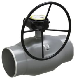 Кран шаровой LD Regula Ду 150 Ру25 п/привар с редуктором, КШ.Ц.П.Р.Regula.150/125.025.Н/П.02