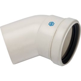 Элемент дымохода STOUT конденсац. угол 45° DN80 м/п PP-FE, SCA-8080-000045