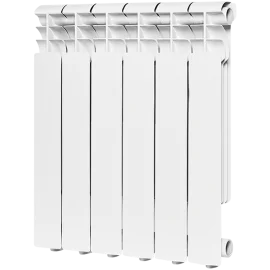 Радиатор алюминиевый ROMMER Profi 500 6 секции (AL500-80-80-100) (RAL9016), RAL-1210-050006