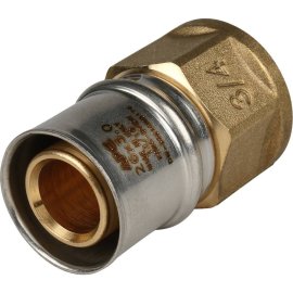Переходник STOUT с внутренней резьбой 3/4 х26 для металлопластиковых труб прессовой, SFP-0002-003426