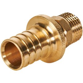 Переходник с наружной резьбой ROMMER 25xG 1/2 для труб из сшитого полиэтилена аксиальный, RFA-0001-002512
