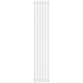 Стальной трубчатый радиатор STOUT TUBE QUADRO 6 секций нижнее правое подключение QV40-1750-6 R RAL1T104S9016 (белый муар), STQV4017506RRAL1T104S9016