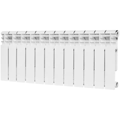 Радиатор биметаллический ROMMER Profi BM 350 12 секций боковое подключение (BI350-80-80-130) (RAL9016), RBM-1210-035012
