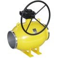Кран шаровой LD Ду 100 Ру16 фланцевый с редуктором полнопроходной для газа, КШ.Ц.Ф.Р.GAS.100.016.П/П.02