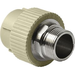 Муфта комбинированная Pro Aqua d=50-2 PP-R под ключ НР Серая, PA23523PG