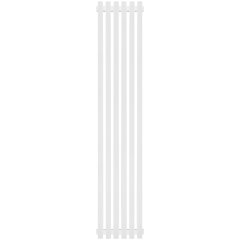 Стальной трубчатый радиатор STOUT TUBE QUADRO 6 секций боковое подключение QV40-1750-6 RAL1T104S9016 (белый муар), STQV4017506RAL1T104S9016