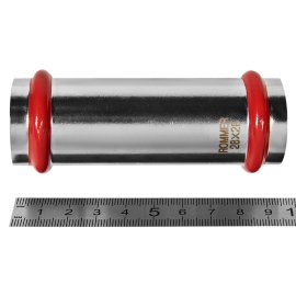 Муфта ROMMER надвижная ВПр, 28, из нержавеющей стали прессовой, RSS-1019-000028