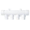 Коллектор с шаровым краном красный PPR 32х20/4,  белый, RTP
