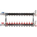 Коллектор из нержавеющей стали в сборе с расходомерами ROMMER 11 выходов, RMS-1210-000011