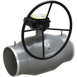 Кран шаровой LD Regula Ду 125 Ру25 п/привар с редуктором, КШ.Ц.П.Р.Regula.125/100.025.Н/П.02