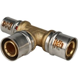 Тройник переходной STOUT 26х26х20 для металлопластиковых труб прессовой, SFP-0005-262620