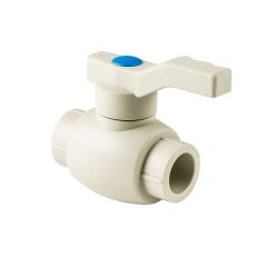 Кран шаровой полный проход PPR 32,  серый, РТП