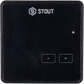 Проводной комнатный регулятор STOUT R-9z, черный, STE-0101-009004