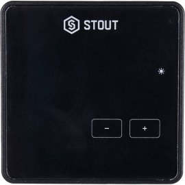 Проводной комнатный регулятор STOUT R-9z, черный, STE-0101-009004