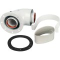 *SCA-6010-240190 STOUT Элемент дымохода DN60/100 адаптер для котла угловой 90° коаксиальный (совместимый с Bosch, Buderus)(с логотипом), SCA-6010-240190