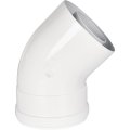 Отвод 45° традиционный коаксиальный ROMMER D60(п-м)/100(п-м), RCA-6010-000045