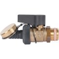 Шаровой кран OVENTROP Optiflex латунь Ду15,1/2 НР, со штуцером для шланга и колпачком , 1033314