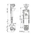 Выпускной комплект AlcaPlast со стоп кнопкой, SA2000S 3/8 CHROM