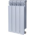 Радиатор биметаллический Global STYLE PLUS 500 4 секции боковое подключение (цвет cod.08 grigio argento opaco metallizzato 2676 (серый)), 155268
