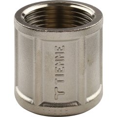 Муфта TIEMME ВВ никелированная 1х1 для стальных труб резьбовой, 1500154