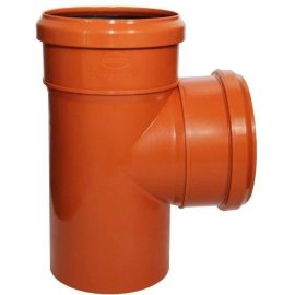 Тройник Sinikon НПВХ D110x110x87° для наружной канализации, 21300.R.B