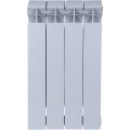 Радиатор биметаллический Global STYLE PLUS 500 4 секции боковое подключение (цвет cod.08 grigio argento opaco metallizzato 2676 (серый)), 155268
