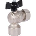 Кран шаровой STOUT 3/4x3/4 с накидной гайкой угловой, ВР/накидная гайка, ручка бабочка, SVB-1010-000020