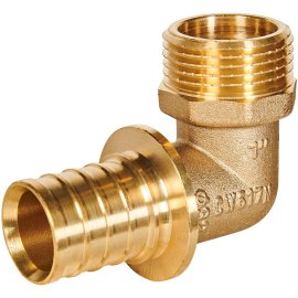 Угольник-переходник с наружной резьбой ROMMER 32xG 1 для труб из сшитого полиэтилена аксиальный, RFA-0005-003210