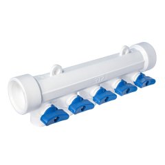 Коллектор с шаровым краном универсальный PPR 40х20/5, бел, RTP