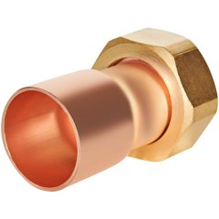Переход JINTIAN ВП-ВР 22x3/4 с накидной гайкой из меди под пайку, JT-153592234