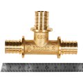 Тройник равнопроходный ROMMER 20x20x20 для труб из сшитого полиэтилена аксиальный, RFA-0013-000020