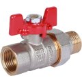 Кран шаровой ROMMER с американкой 1/2 ВН/НР, ручка бабочка, RBV-0005-0510215