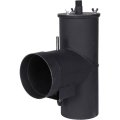 Патрубок дымохода вертикальный ROMMER D=120, L=247, H=346, RSB-1110-041394