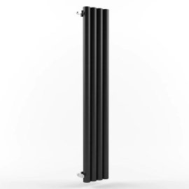 Радиатор стальной трубчатый STOUT Warmmet Power 76V высота 1750 мм секций 4 цвет RAL9005 тип подключения: нижнее правое, PV.76.1750.4.316.BR.9005