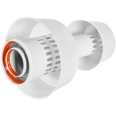 Оголовок ROMMER с ветрозащитой вертикальный D 80/125 БЕЛЫЙ, RCA-8125-000106
