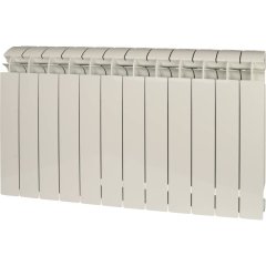 Радиатор биметаллический Global STYLE PLUS 500 12 секций боковое подключение (белый RAL 9010), STP05001012